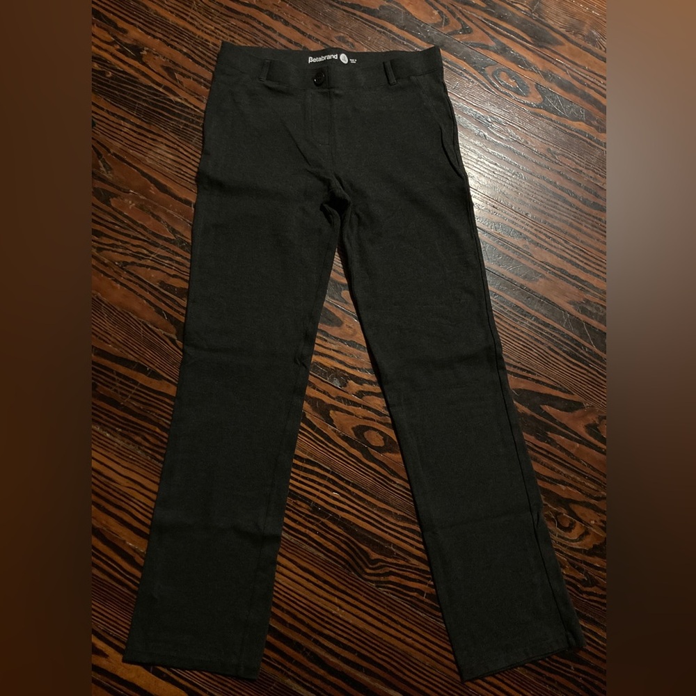 Betabrand Large Long yoga pants dark charcoal